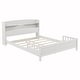 preview thumbnail 5 of 10, Full Pine Wood Platform Bed with Bookcase Headboard ,LED Motion Sensor Light, Guardrails