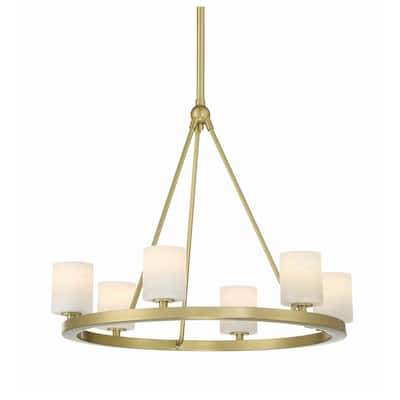 Crystorama Lighting Group ARA-10264-ST Aragon 6 Light 23" Wide LED