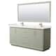 Option Light Green / Carrara Cultured Marble Top / Satin