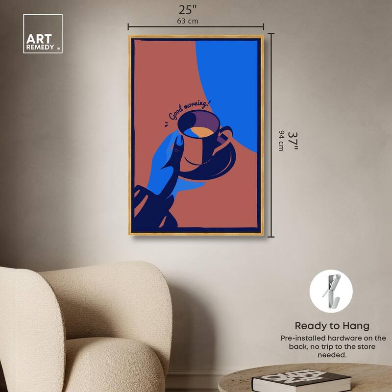 Good Morning Deco Canvas by Art Remedy