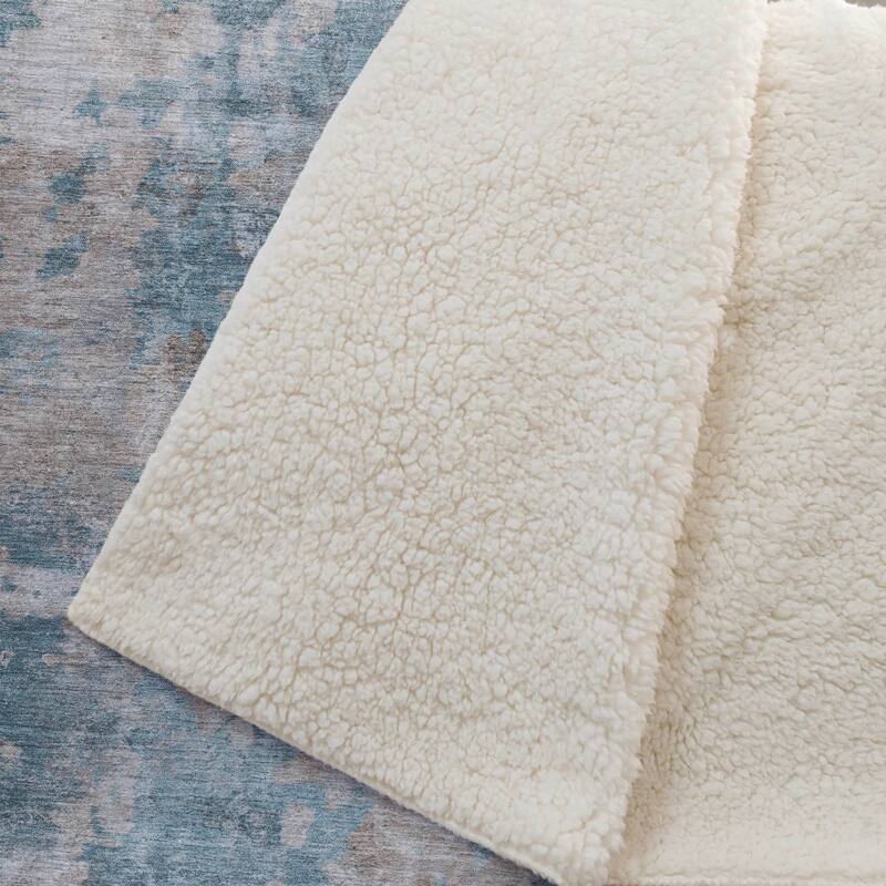 Premium Machine Washable Abstract Modern Sherpa Throw Blanket