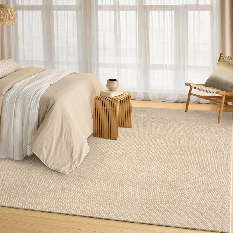 DKNY Pure Rows Handwoven Farmhouse Wool Indoor Rug