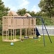 preview thumbnail 1 of 16, vidaXL Swing Set Outdoor Backyard Wooden Playground Equipment for Kids Age 3-8 142.5" x 230.3" x 93.7" Pine