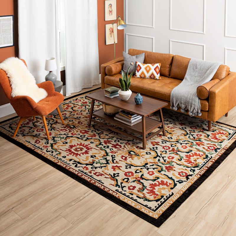 Mohawk Home Hale Floral Ikat Area Rug