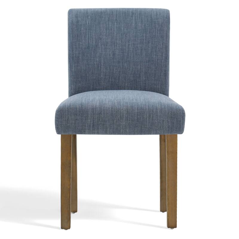 Linen Upholstered Solid Wood Dining Chair (Set of 2)