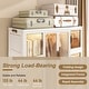 preview thumbnail 6 of 12, Baby Wardrobe Storage Cabinet with Doors Rods and 12 Cubes White