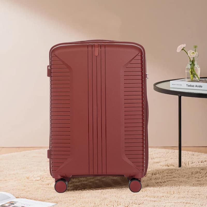 3-Piece, Modern Luggage Sets, Multi-functional Luggage with Spinner Spinner and Combination Lock, for Boarding Travel, Red
