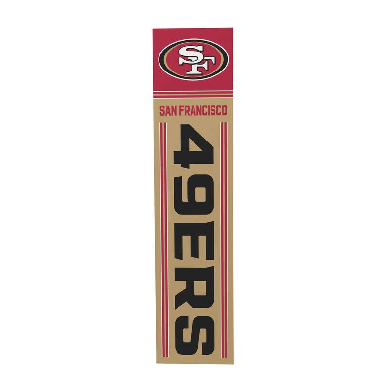 47" Double Sided Seasonal Porch Leaner, San Francisco 49ers - 47" x 11.25"