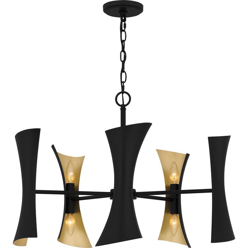 Myla 10-Light Matte Black Chandelier