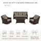 preview thumbnail 98 of 105, Murphy Outdoor Wicker Patio Outdoor Sofa Swivel Chair Coffee Table
