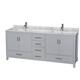 Option Gray / White Carrara Marble Top