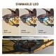 preview thumbnail 9 of 49, Smart Tiffany Stained Glass Retractable Led Ceiling Fan