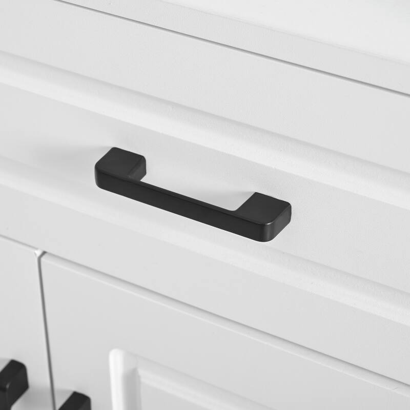 4 Door Shoe Cabinet with Coat Rack, Multi-Functional Shoe Rack with 3 Drawers, 8 Shelves, Entryway Wood Storage Console