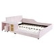 preview thumbnail 86 of 88, Velvet Upholstered Platform Bed Mother & Child Grounded Bed