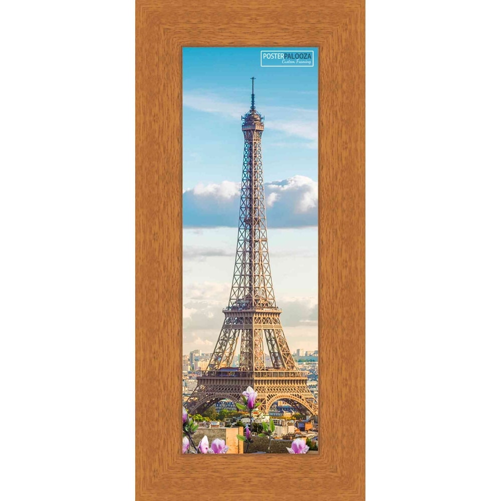 10x20 Traditional Honey Pecan Complete Wood Picture Frame with UV Acrylic, Foam Board Backing, & Hardware - Brown