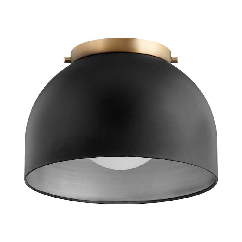 James Allan QICF70360 Orchid 11" Wide Flush Mount Ceiling Fixture - Noir