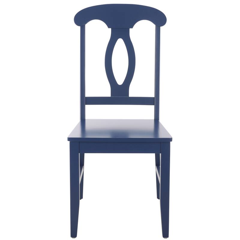 SAFAVIEH HOME Lieselotte Side Chair - 18"W x 21"D x 39"H - Dark Blue