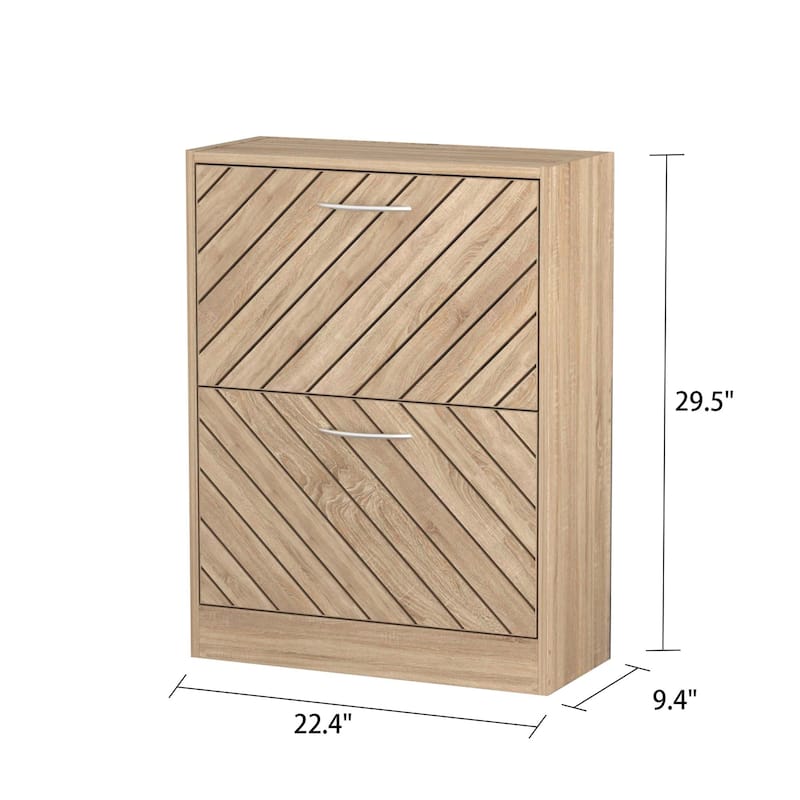 22.4"W Modern Shoe Storage Cabinet,Fold-out Drawer