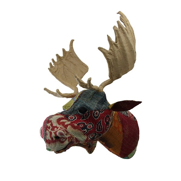 stuffed moose head wall mount