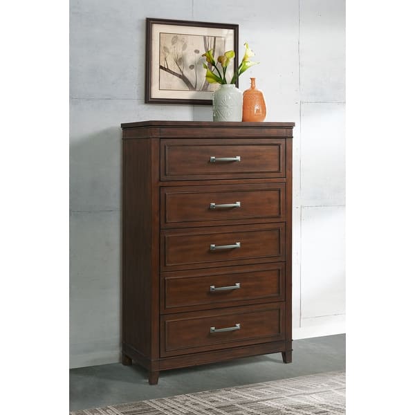 slide 1 of 5, Martin Svensson Home La Jolla 5 Drawer Chest, Coffee Walnut