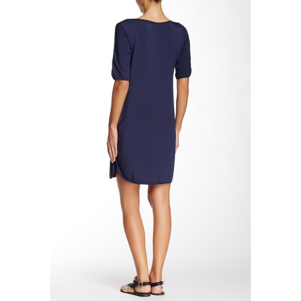 navy blue shirt dress womens