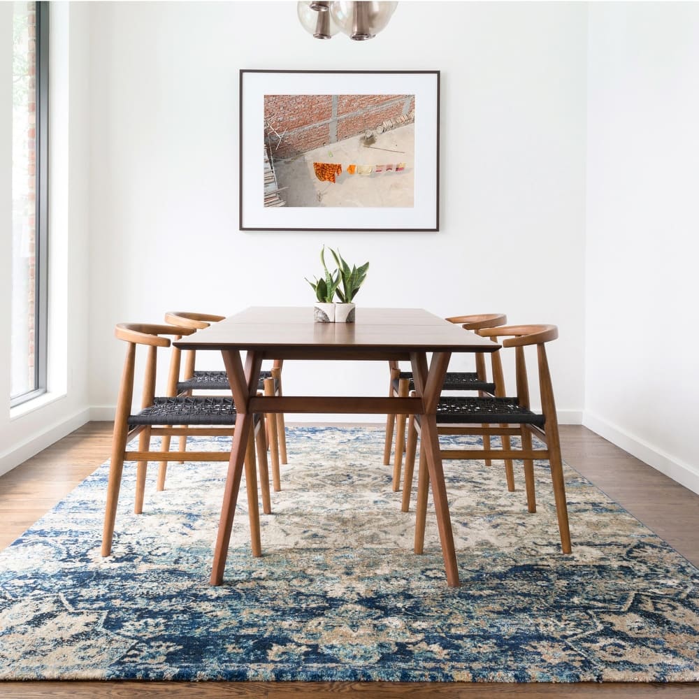 Alexander Home Contessa Distressed Transitional Medallion Rug