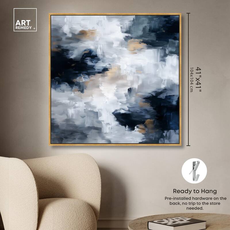 Midnight and Ivory II Canvas by Art Remedy