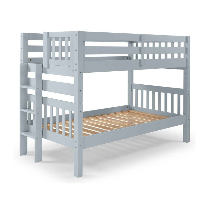 Taylor & Olive Trillium Twin over Twin Bunk Bed with End Ladder