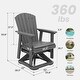 preview thumbnail 31 of 54, Set of 2 HDPE Adirondack Swivel Gliders, Outdoor Patio Chair Set