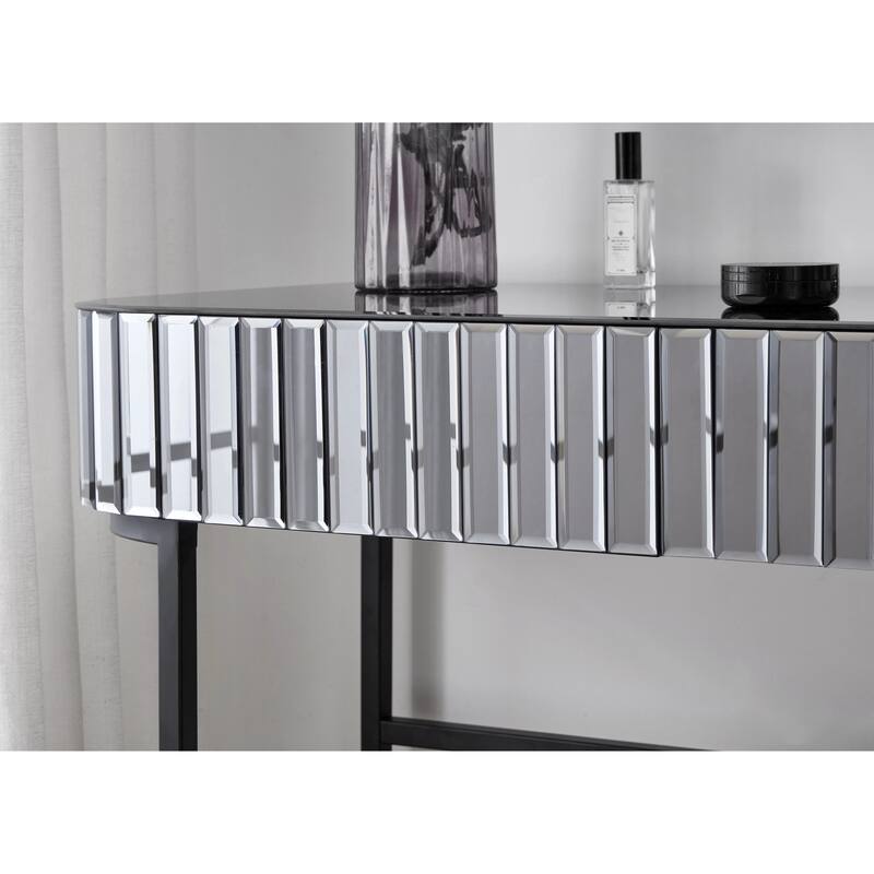 Mirrored Console Dressing Table with 2 Drawers