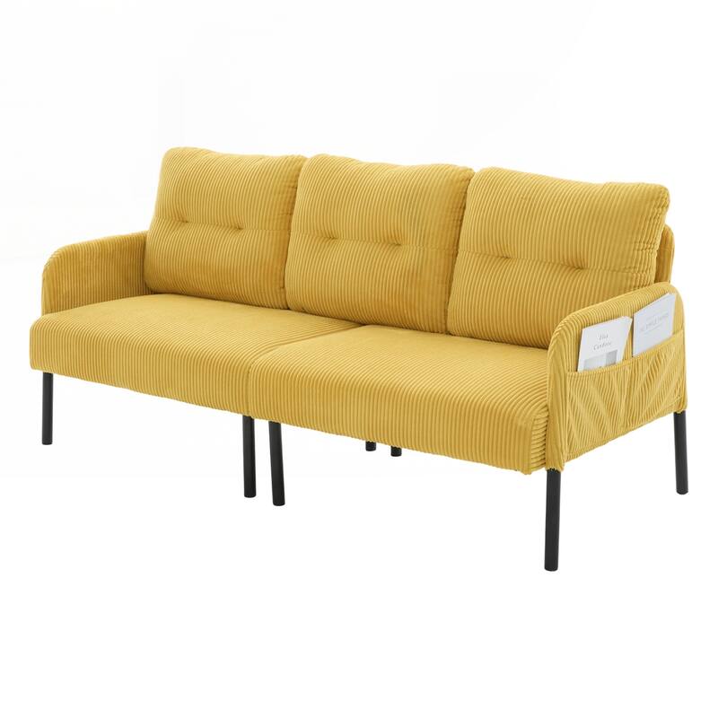 Oversized Loveseat, Modern & Plush Double-seater Sofa, Corduroy Upholstered Couch