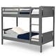 preview thumbnail 11 of 26, Convertible Twin Over Twin Wood Bunk Bed With Ladder And Guardrails