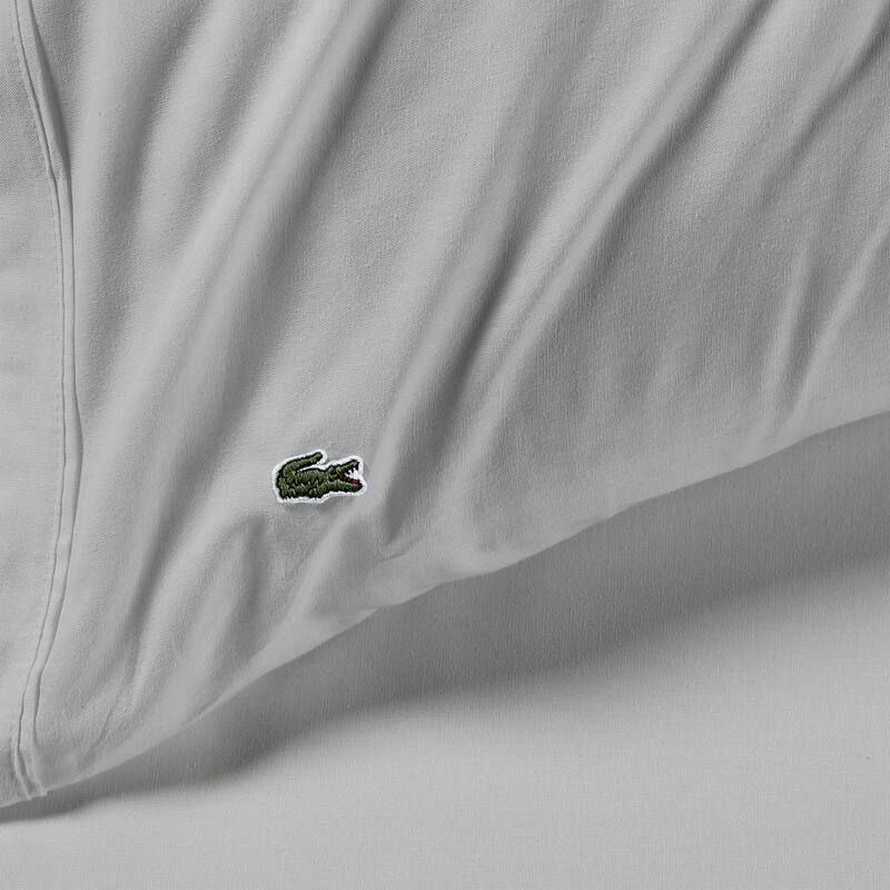 Lacoste Percale Cotton Solid Sheet Set