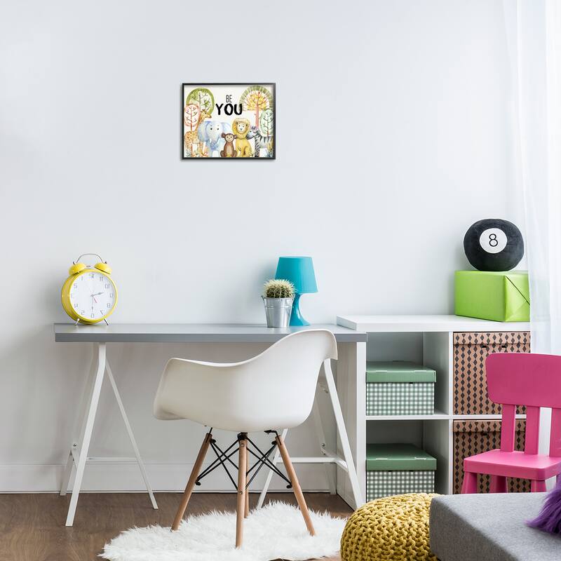Stupell Be You Jungle Animals Framed Giclee Art Design By Kim Allen