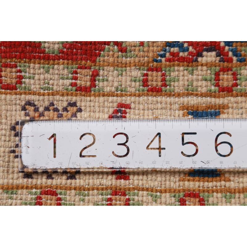 Red Kazak Oriental Accent Foyer Rug Handmade Geometric Wool Carpet - 2'0"x 3'0"