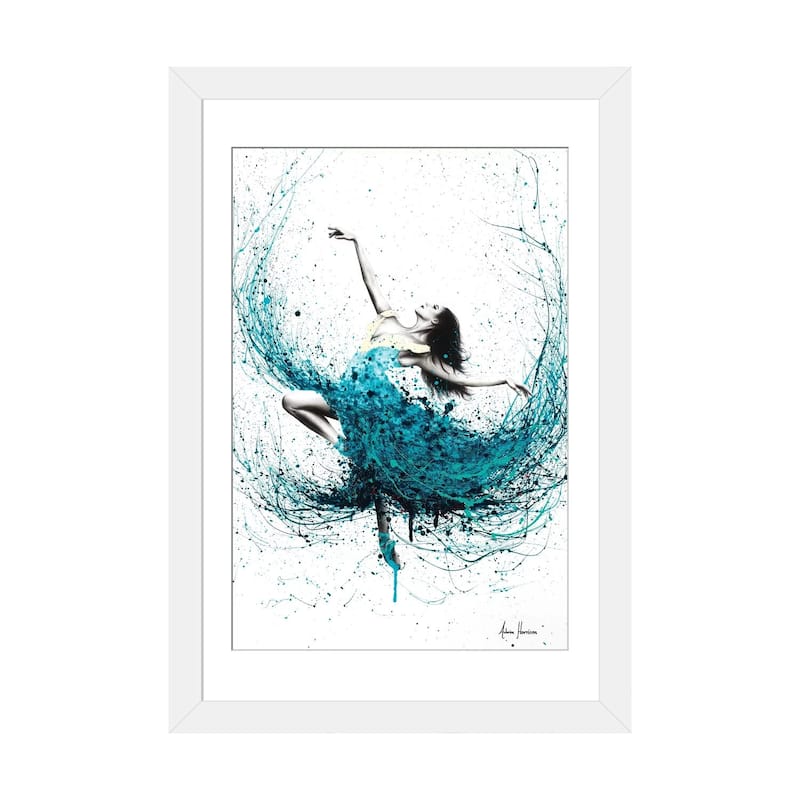 iCanvas "Teal Dancer" by Ashvin Harrison - White - 24x16x1