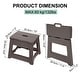 preview thumbnail 10 of 10, 9" Folding Step Stool for Adults 132 lbs Capacity - 10 x 7.3 x 9.6inch Brown
