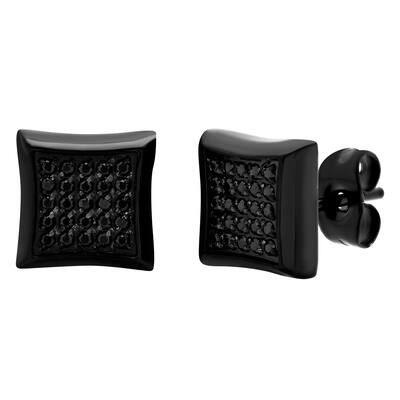 Steel Nation Stainless Steel Cubic Zirconia Earrings