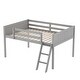 preview thumbnail 10 of 9, Full Size Wood Low Loft Bed with Ladder