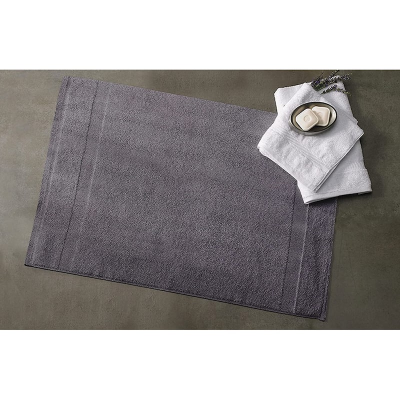 GOTS Certified Organic Cotton Feather Touch Quick Dry 900 GSM Bath Mat, 20"X33"