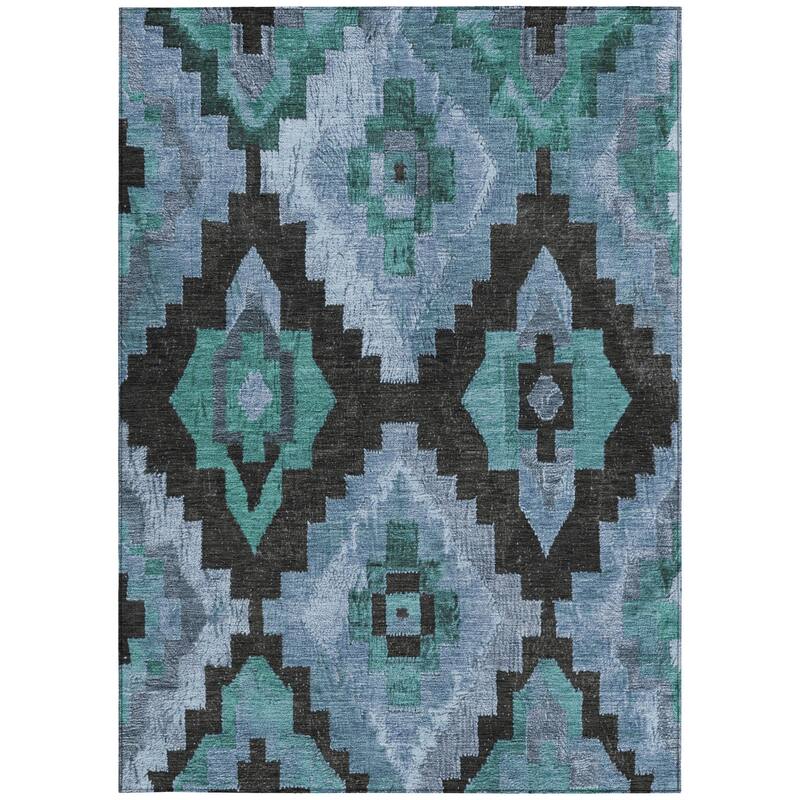 HomeRoots Aztec Transitional Rectangle Outdoor Rug