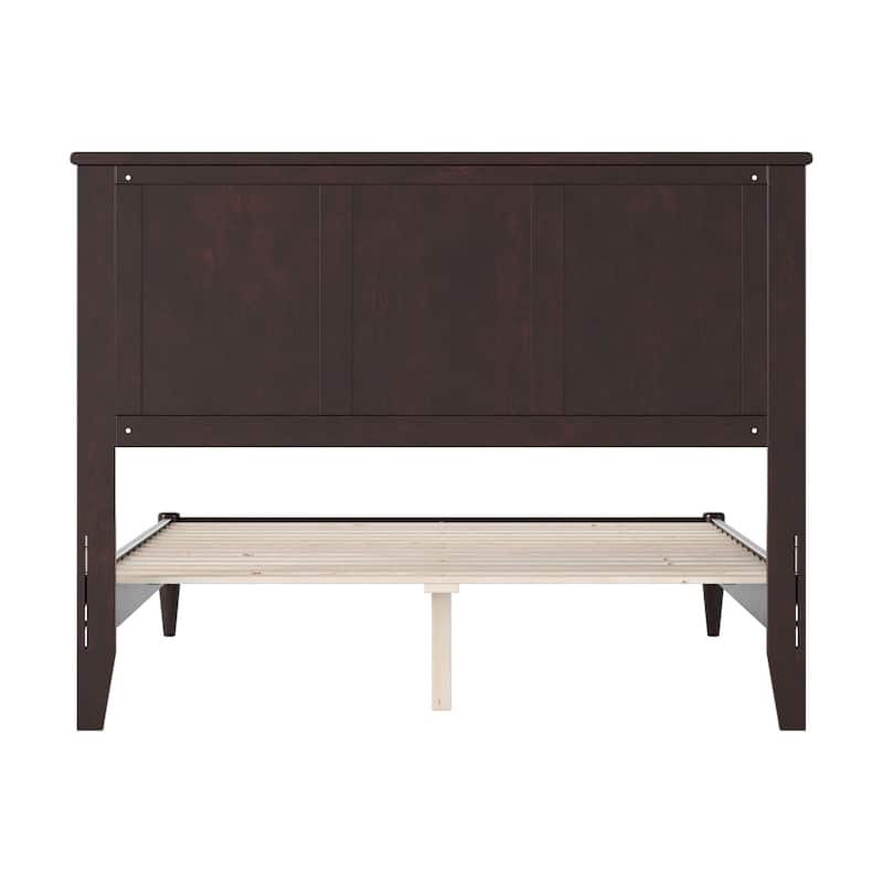 Low Profile Platform Bed - Solid Wood Bed Frame - Full Size Bed - Espresso Finish