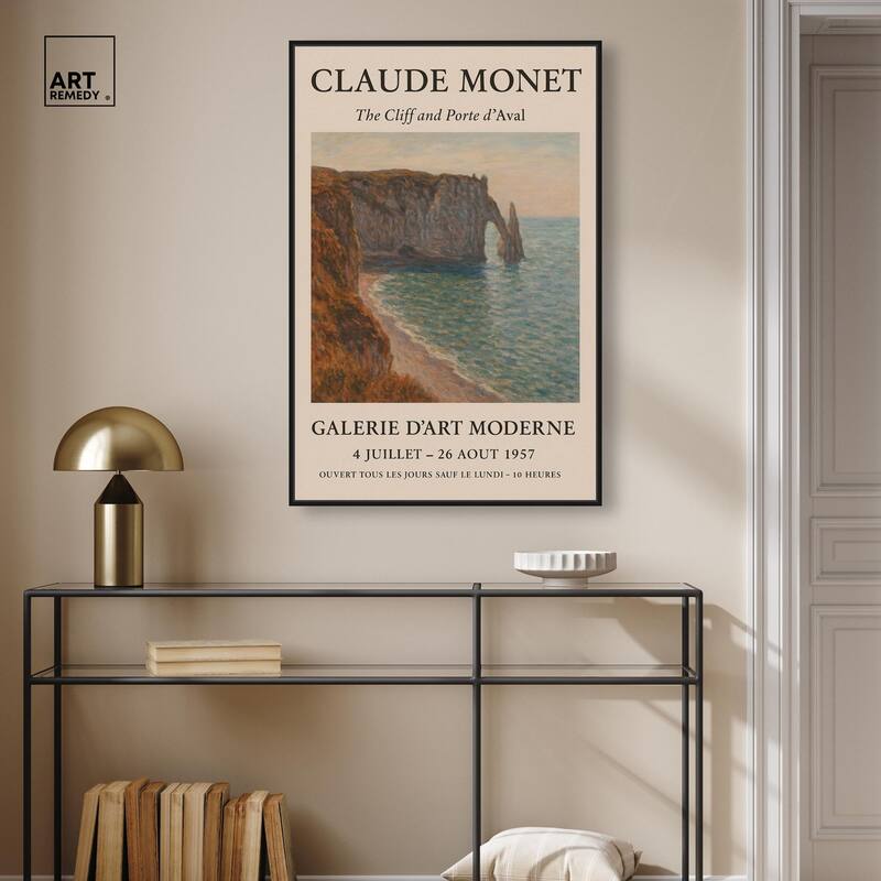 Monet's Seascape Canvas by Art Remedy