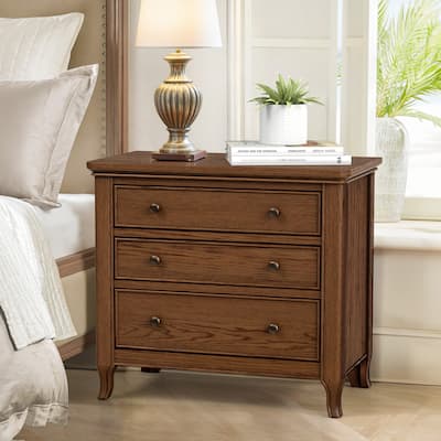3-Drawer Nightstand for Bedroom and Living Room