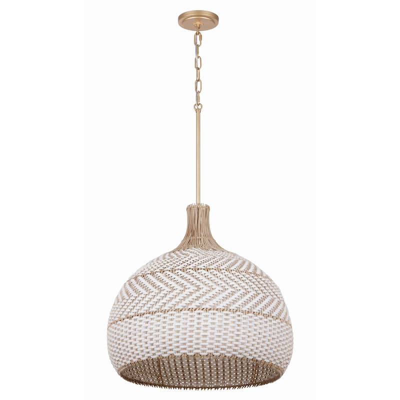 Zanzibar 5 Light Soft Gold Chandelier - 21"W x 20.25"H x 21"D
