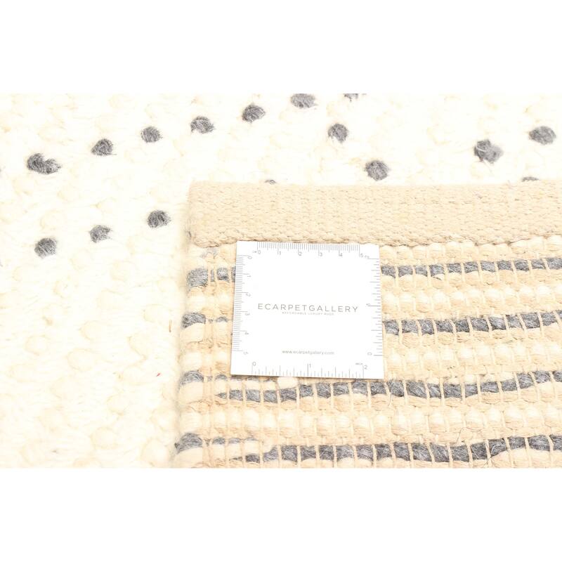 ECARPETGALLERY Braid weave Sienna Cream Wool Rug - 5'1 x 7'7