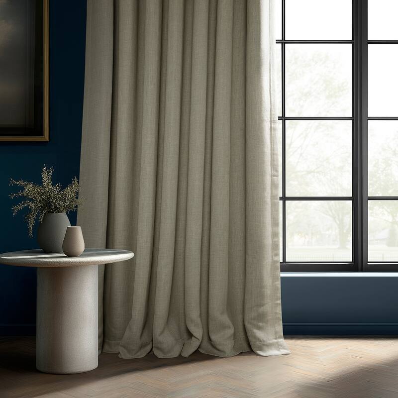 Exclusive Fabrics Faux Linen Room Darkening Curtain (1 Panel)