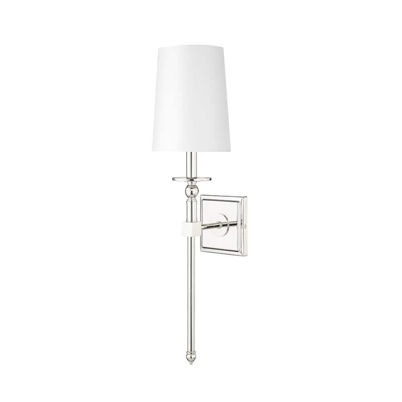 Millennium Lighting 1 Light 26 inch Wall Sconce with White Linen Shade