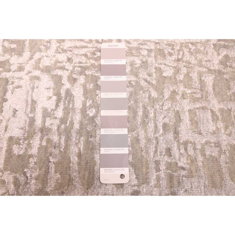 ECARPETGALLERY Hand-knotted Legacy Grey Silk, Wool Rug - 2'7 x 9'10