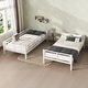 preview thumbnail 3 of 10, White Metal Twin XL Over Twin XL Bunk Bed with Under Bed Storage and Safety Guardrails